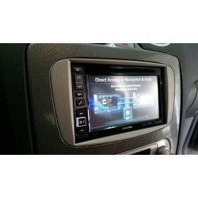 Kit double din Ford C-Max, Focus, Galaxy, Mondeo et S-Max (Couleur Argent)
