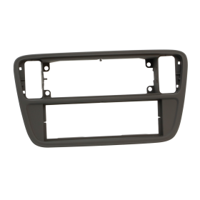 Cache-radio Compatible Seat Leon 2 (1P) 2005-2012 - Couleur Gris Métallisé, Pour Autoradio 1-DIN