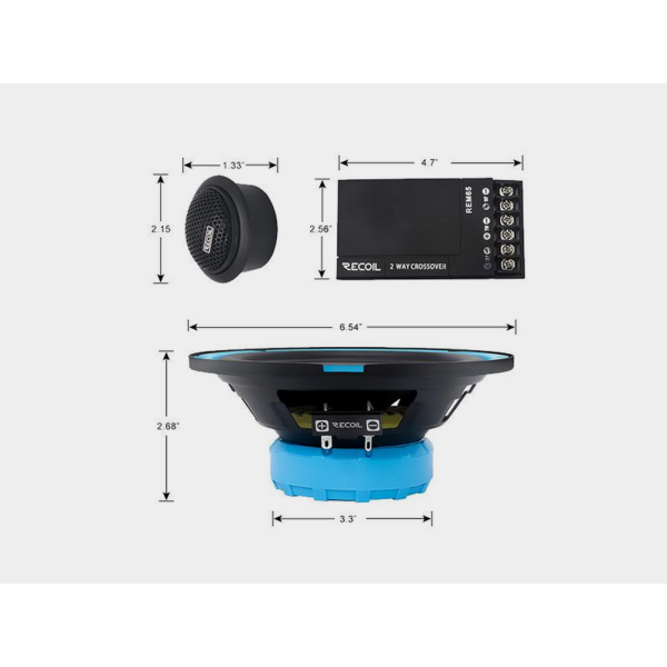 Recoil REM65 Haut-parleurs éclatés 16,5 cm 2 voies